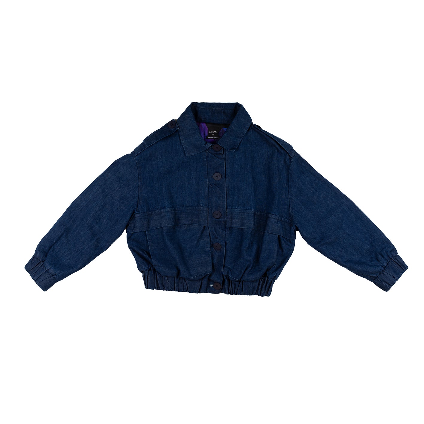 veste en jean upcyclé oversize boutons recyclé