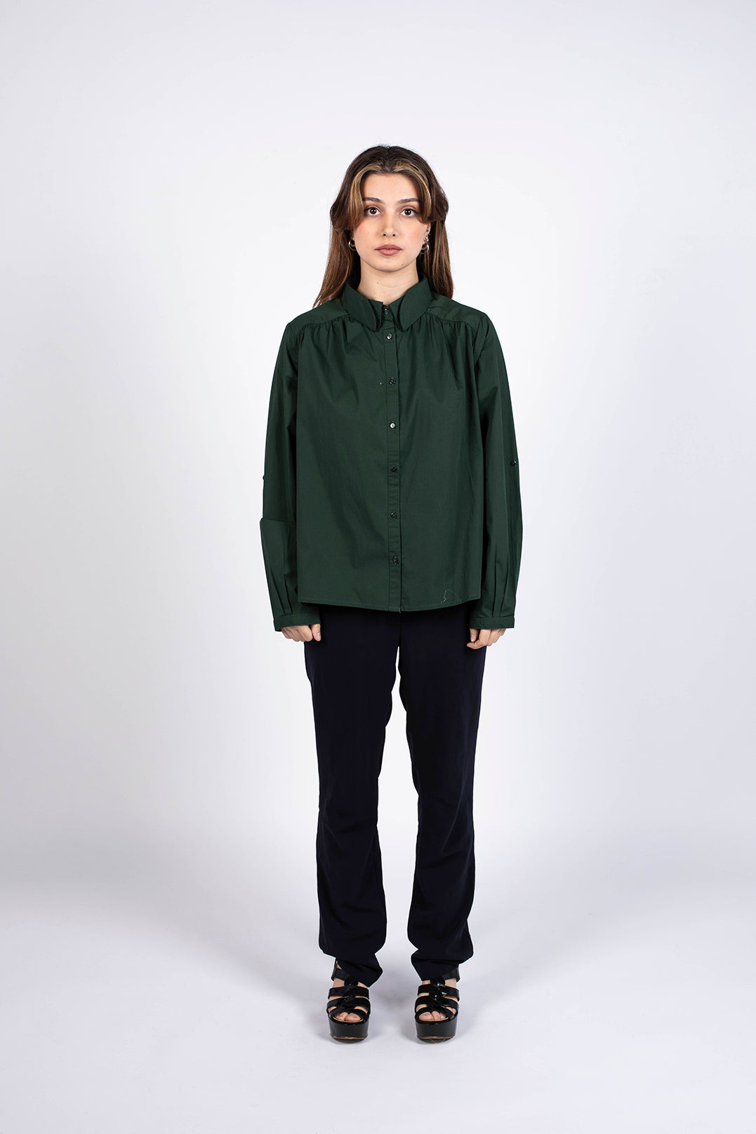 chemise Fiby col retourné manches longues écusson Lo NEEL