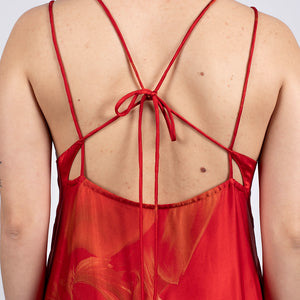 robe longue dos nu à bretelles ajustables made in France