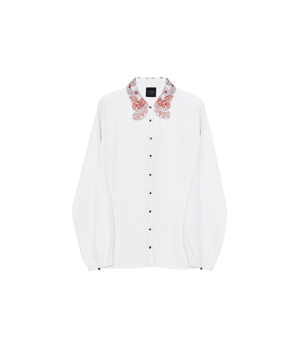 Chemise-col-Brodé-boutonnée-Ami-LONEEL