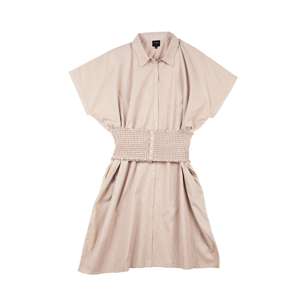 robe chemise glam nude en coton bio certifié eco vero