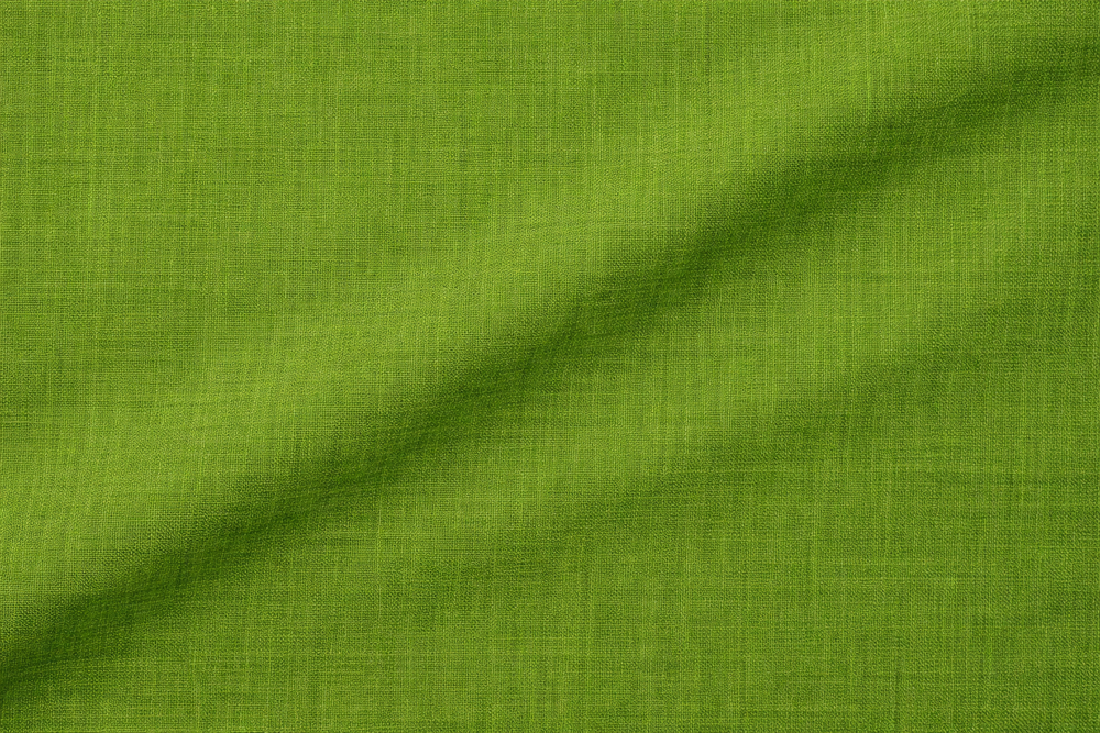 Tissu Chemise Hila verte en coton biologique GOTS