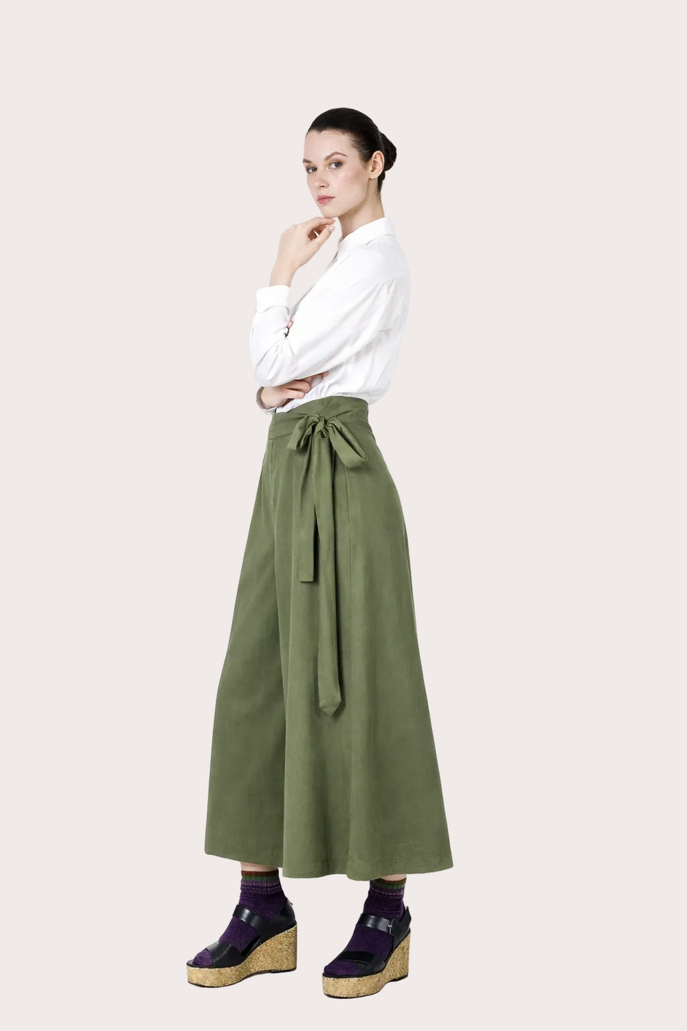 Jupe-Culotte Zen en coton upcyclé est made in France. 