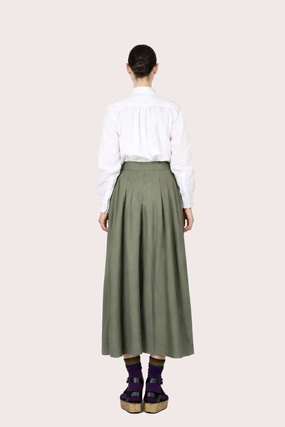 Image de dos Jupe-culotte Zen en coton upcyclé made in France