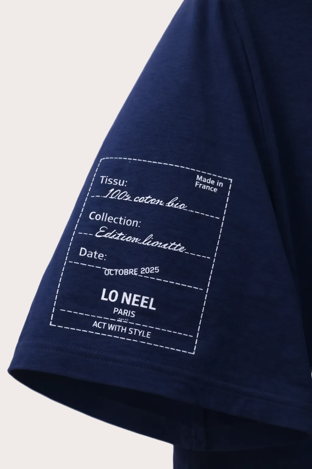 T-shirt Vague Bleu en coton bio